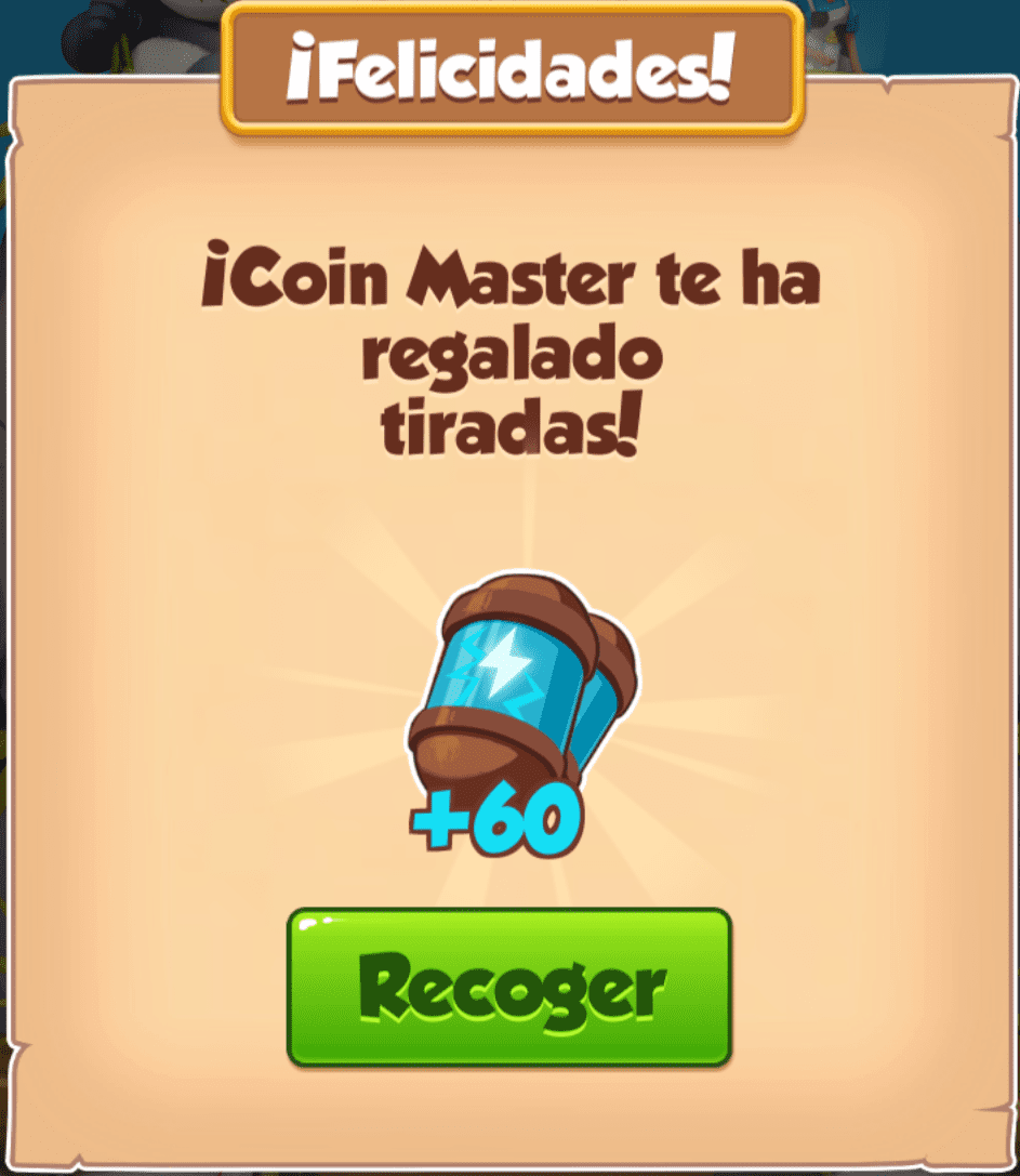 60 tiradas gratis coin master