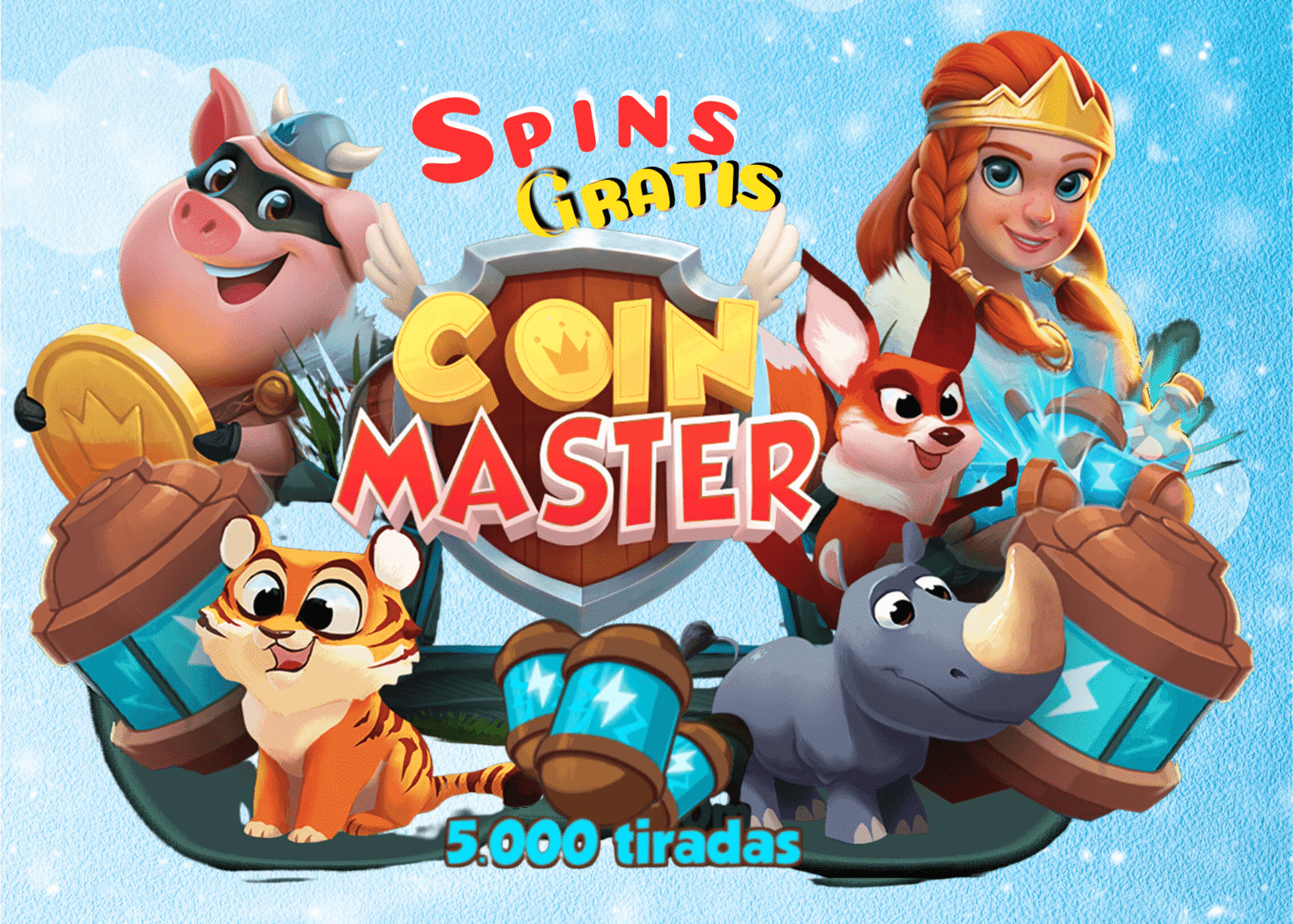 5000 Tiradas gratis coin master